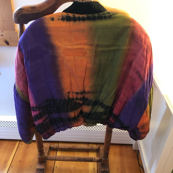 Vintage Jou Jou tie dyed cropped jacket S M L - Picture 2 of 5